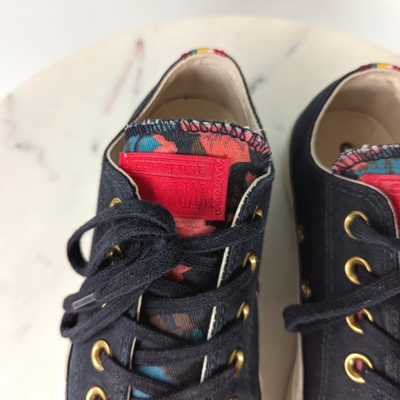 Converse Women's Black & Red Floral Low Top Sneakers - Picture 12 of 14